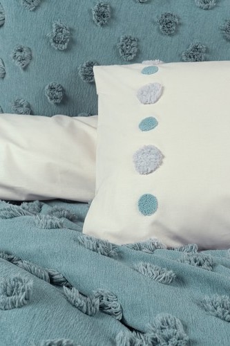 Cotton Box Limi Yatak Örtülü Nevresim Takımı Aldo Mint