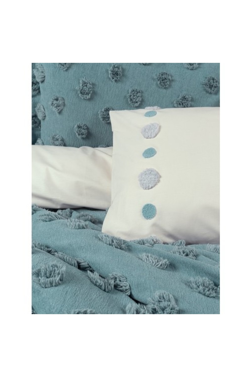 Cotton Box Limi Yatak Örtülü Nevresim Takımı Aldo Mint detay görseli