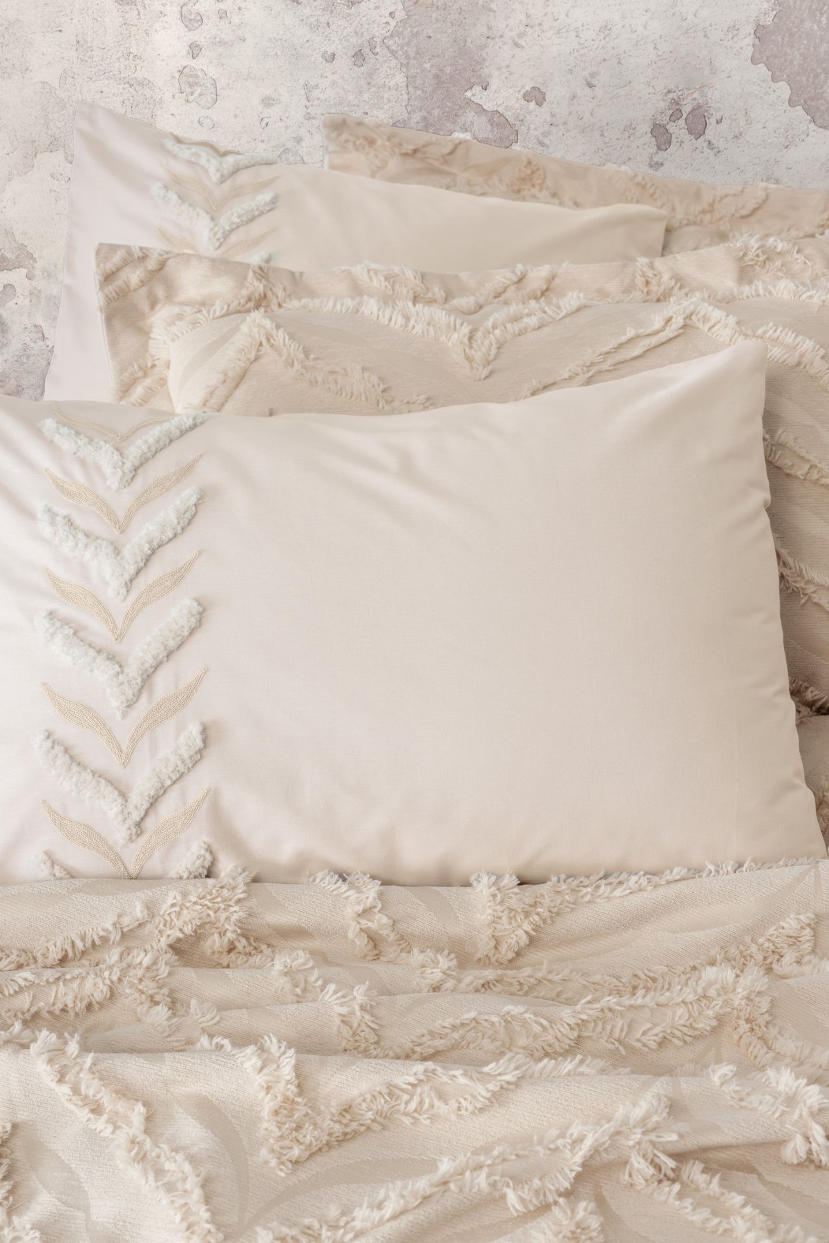 Cotton Box Limi Yatak Örtülü Nevresim Takımı Crimp Bej Cotton Box Limi Yatak Örtülü Nevresim Takımı Crimp Bej