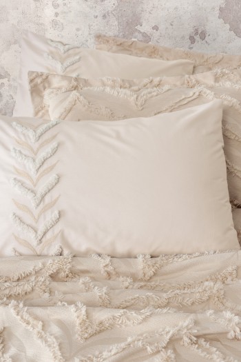 Cotton Box Limi Yatak Örtülü Nevresim Takımı Crimp Bej