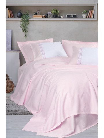 Cotton Box Lusso Bambu Çift Kişilik Pike Takımı Spruce Pudra