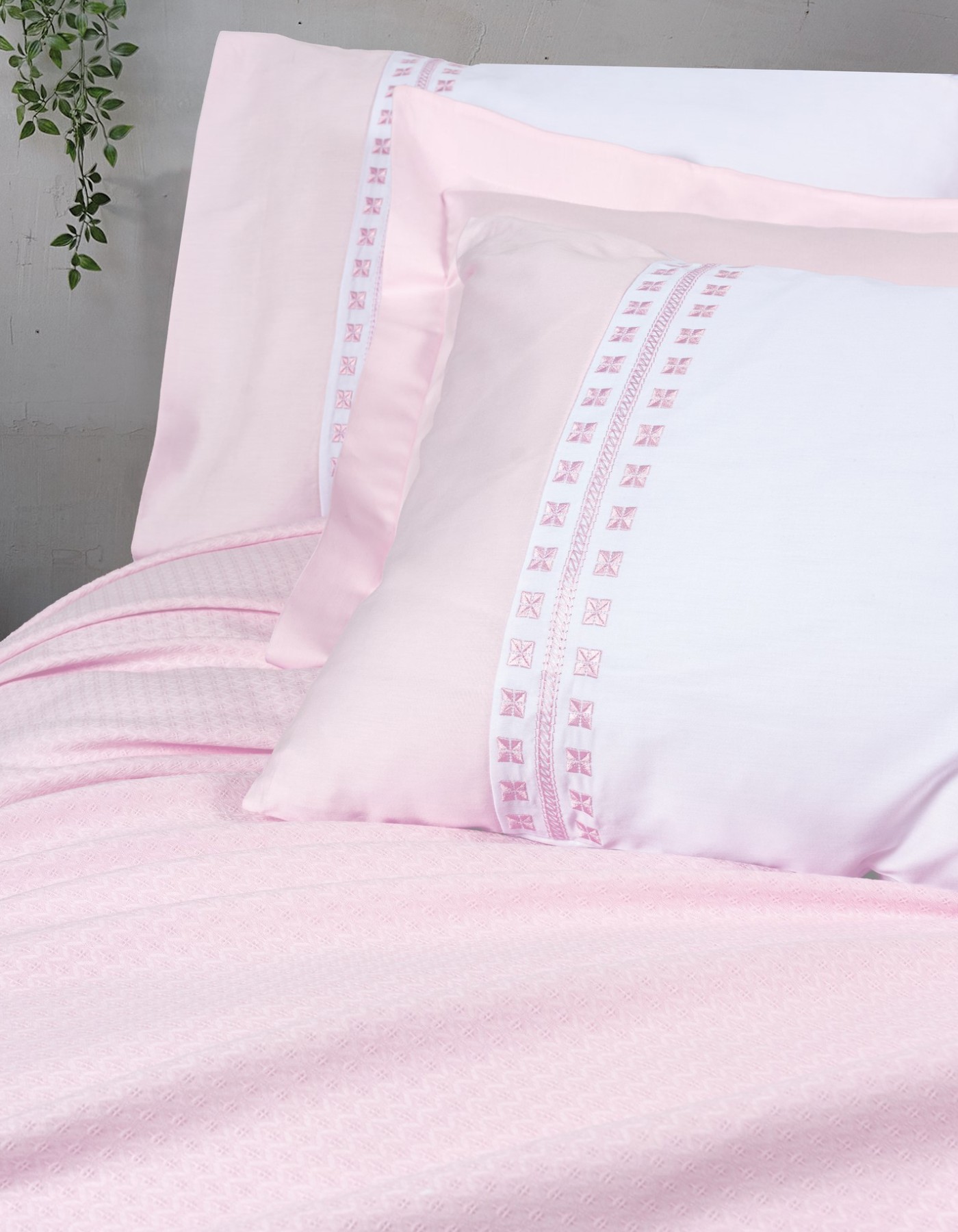 Cotton Box Lusso Bambu Çift Kişilik Pike Takımı Spruce Pudra Cotton Box Lusso Bambu Çift Kişilik Pike Takımı Spruce Pudra