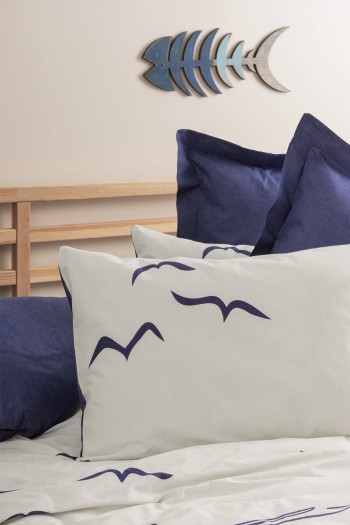 Cotton Box Maritime Çift Kişilik Nevresim Takimi Larum Lacivert