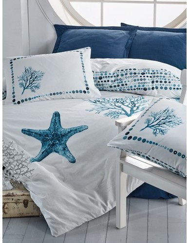 Cotton Box Maritime Çift Kişilik Nevresim Takimi Star Lacivert Cotton Box Maritime Çift Kişilik Nevresim Takimi Star Lacivert
