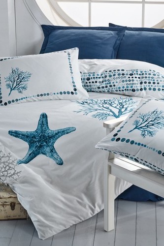 Cotton Box Maritime Tek Kişilik Nevresim Takimi Star Lacivert