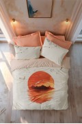Cotton Box Maritime Tek Kişilik Nevresim Takimi Sunset Somon
