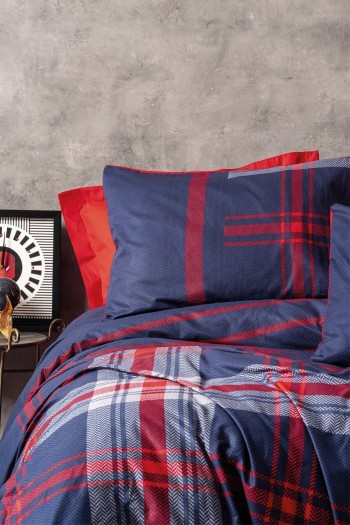 Cotton Box Masculine Çift Kişilik Nevresim Takımı Abel Kirmizi