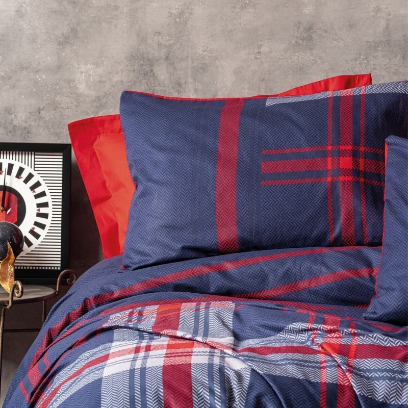 Cotton Box Masculine Çift Kişilik Nevresim Takımı Abel Kirmizi Cotton Box Masculine Çift Kişilik Nevresim Takımı Abel Kirmizi