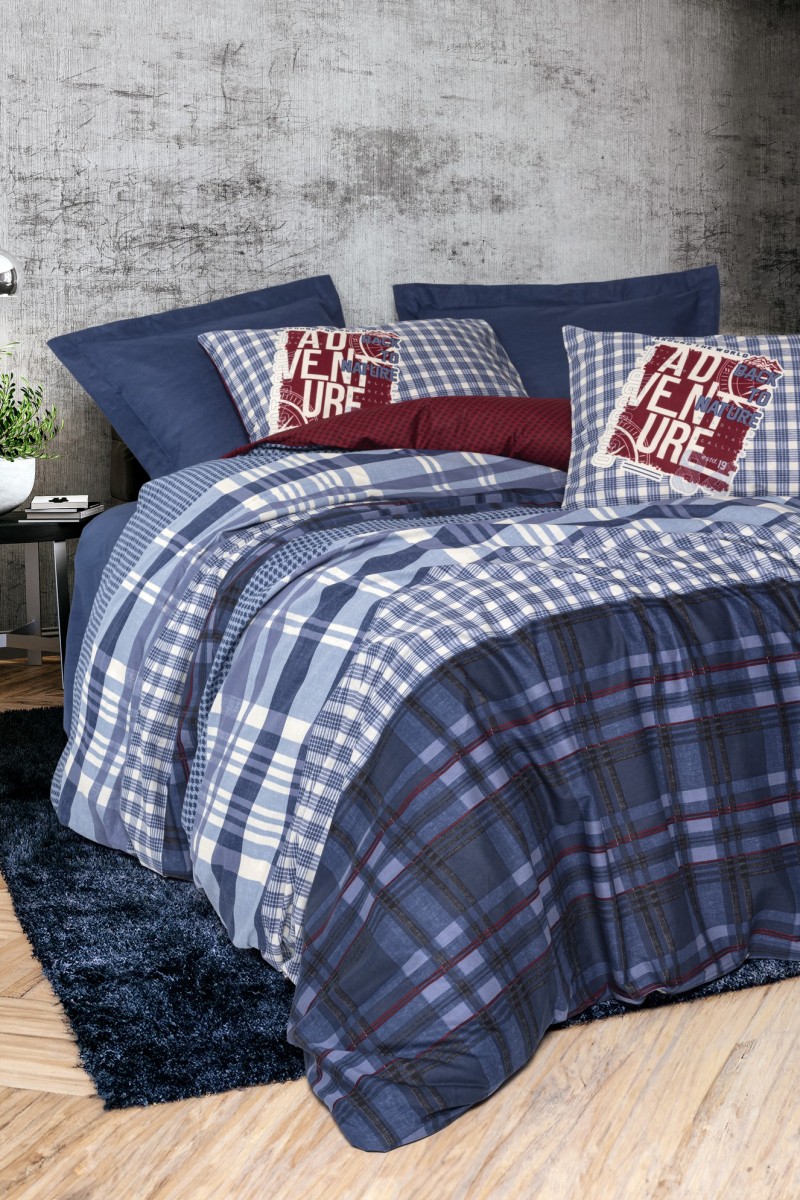Cotton Box Masculine Çift Kişilik Nevresim Takımı Roger Lacivert
