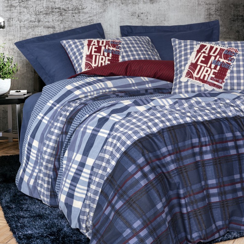 Cotton Box Masculine Çift Kişilik Nevresim Takımı Roger Lacivert Cotton Box Masculine Çift Kişilik Nevresim Takımı Roger Lacivert