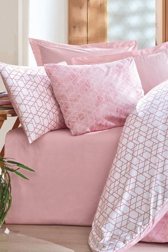 Cotton Box Minimal Çift Kişilik Nevresim Takimi Best Pembe