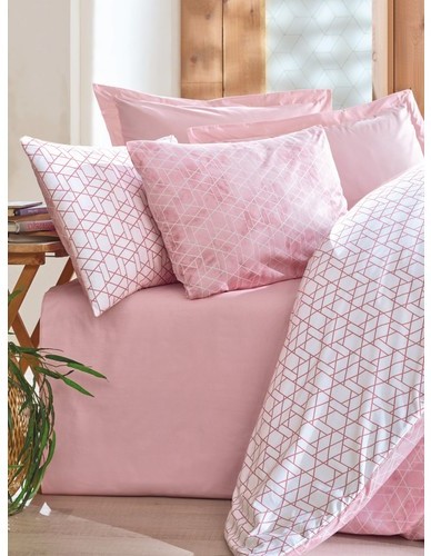 Cotton Box Minimal Çift Kişilik Nevresim Takimi Best Pembe