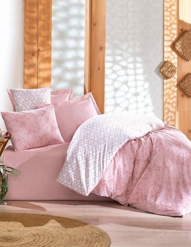 Cotton Box Minimal Çift Kişilik Nevresim Takimi Best Pembe