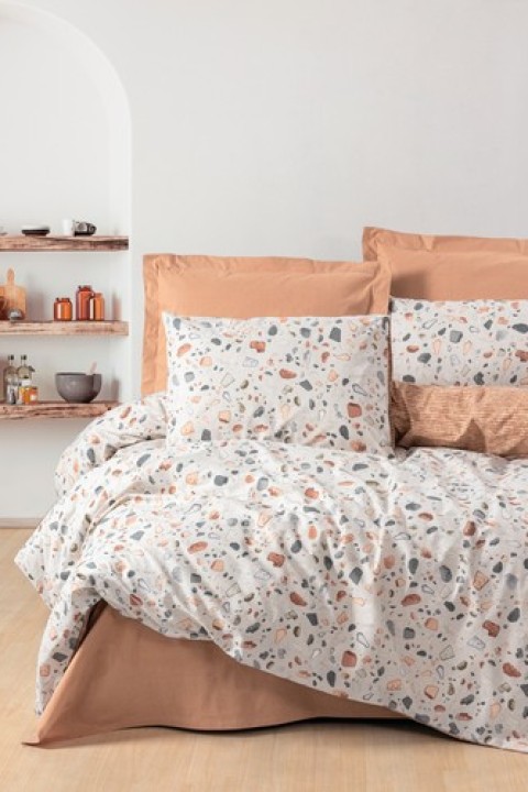 Cotton Box Minimal Çift Kişilik Nevresim Takimi Oniks Karamel