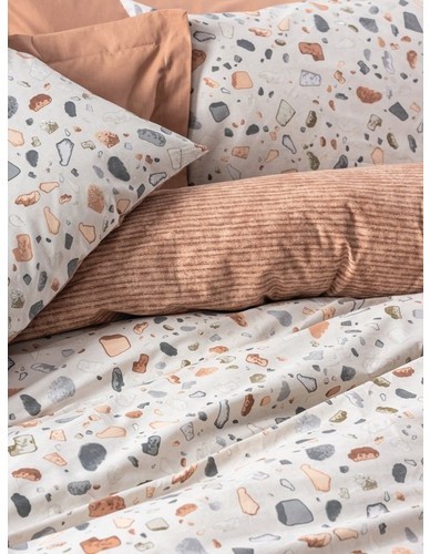 Cotton Box Minimal Çift Kişilik Nevresim Takimi Oniks Karamel