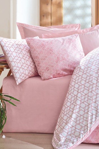 Cotton Box Minimal Tek Kişilik Lastikli Çarşaflı Nevresim Takımı Best Pembe