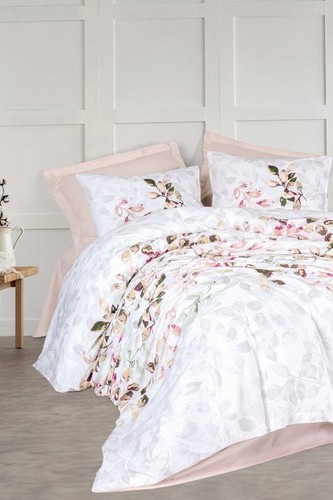 Cotton Box Modeline Çift Kişilik Nevresim Takımı Brice Bej