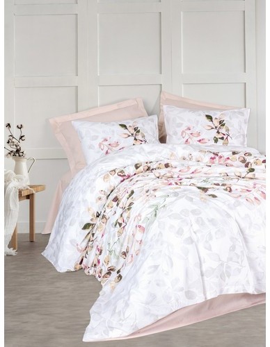 Cotton Box Modeline Çift Kişilik Nevresim Takımı Brice Bej