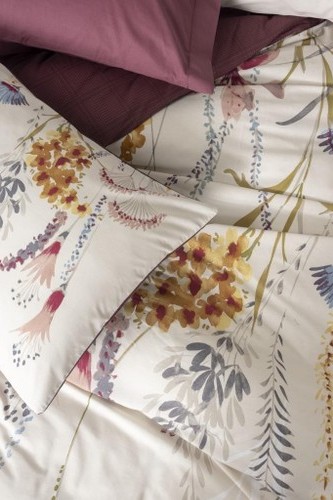 Cotton Box Modeline Çift Kişilik Nevresim Takımı Flos Bordo