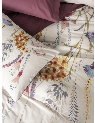 Cotton Box Modeline Çift Kişilik Nevresim Takımı Flos Bordo