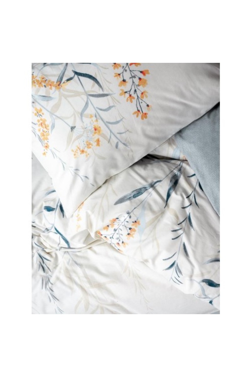 Cotton Box Modeline Çift Kişilik Nevresim Takımı Hiedra indigo detay görseli