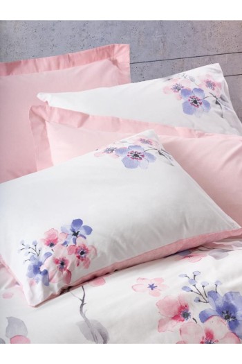 Cotton Box Modeline Çift Kişilik Nevresim Takımı Jayda Pembe