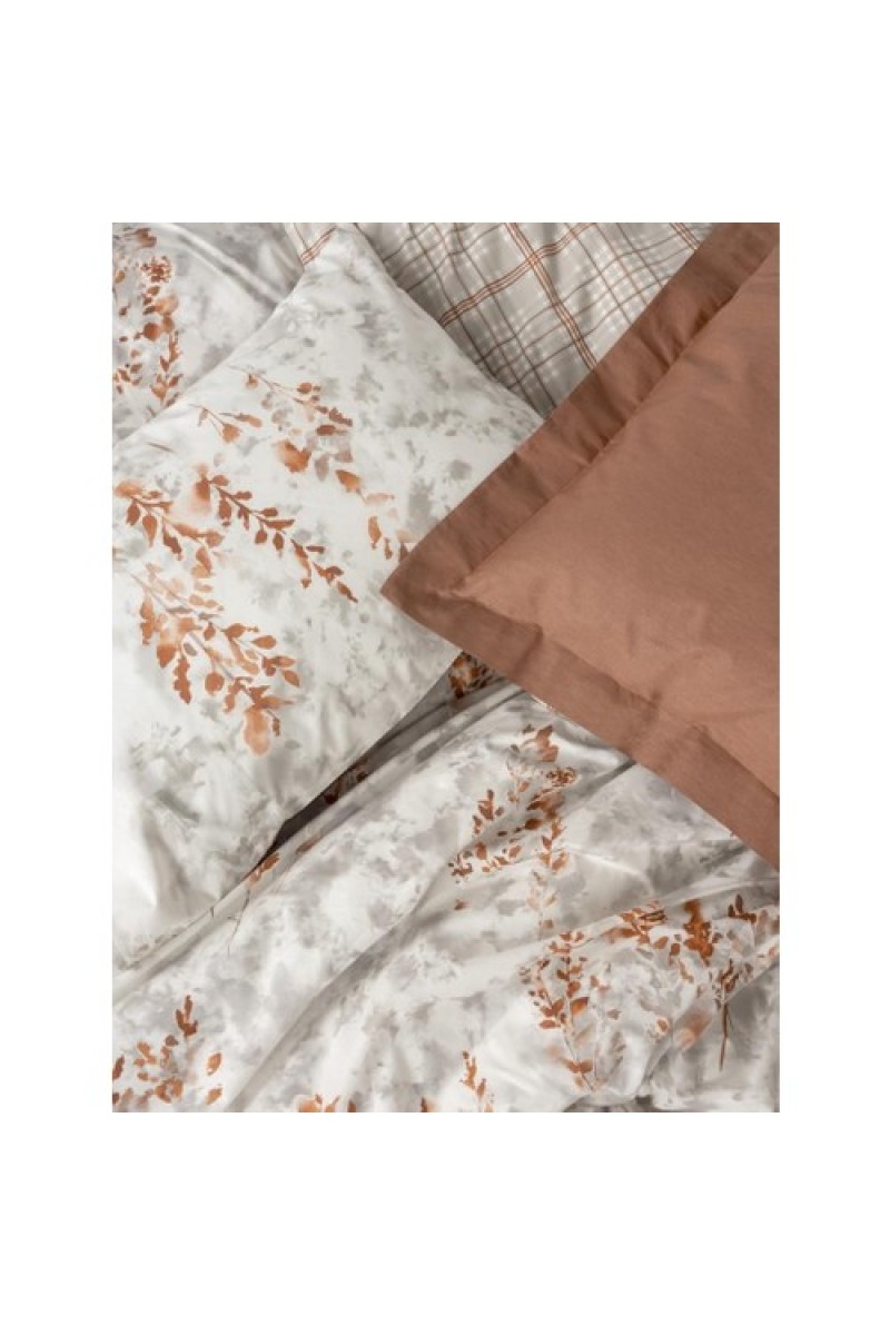 Cotton Box Modeline Çift Kişilik Nevresim Takımı Lamina Tarcin doku detayı
