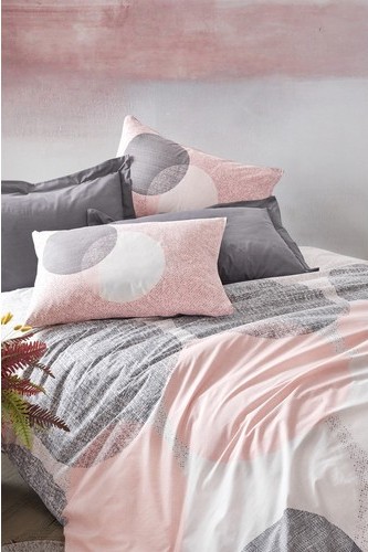 Cotton Box Modeline Çift Kişilik Nevresim Takımı Leron Gri