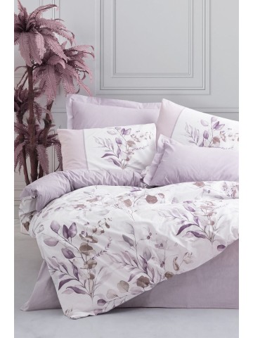 Cotton Box Modeline Çift Kişilik Nevresim Takımı Nadia Lila