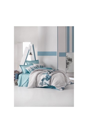 Cotton Box Modeline Çift Kişilik Nevresim Takımı Nesto Petrol