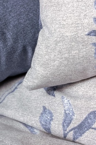 Cotton Box Modeline Çift Kişilik Nevresim Takımı Nitsa Lacivert