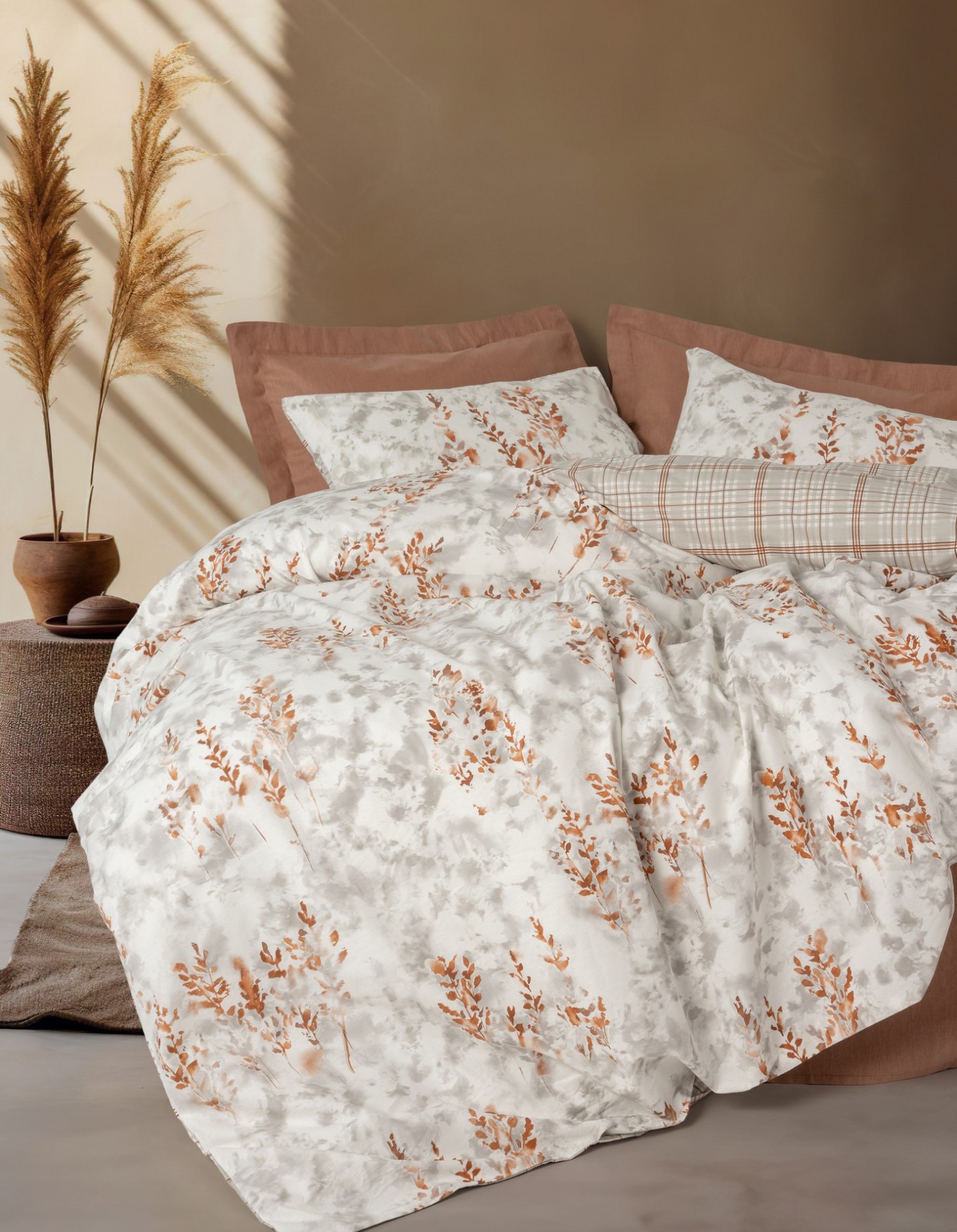 Cotton Box Modeline Tek Kişilik Nevresim Takımı Lamina Tarçın