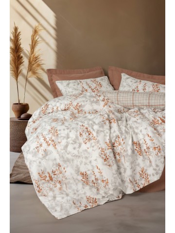 Cotton Box Modeline Tek Kişilik Nevresim Takımı Lamina Tarçın
