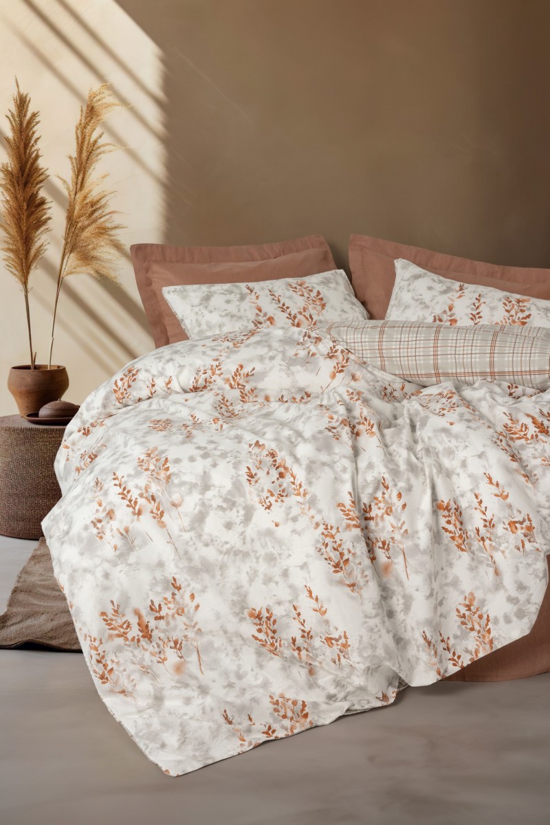 Cotton Box Modeline Tek Kişilik Nevresim Takımı Lamina Tarçın