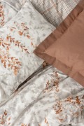 Cotton Box Modeline Tek Kişilik Nevresim Takımı Lamina Tarçın görseli 2