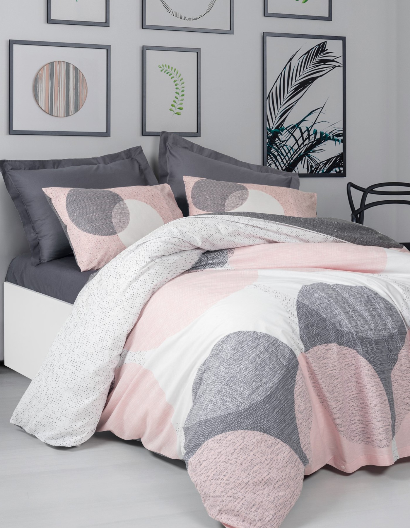 Cotton Box Modeline Tek Kişilik Nevresim Takımı Leron Gri