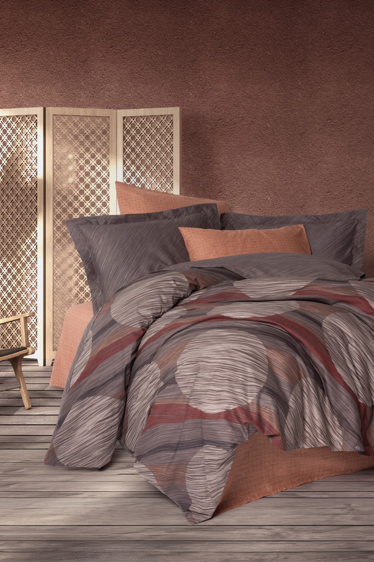 Cotton Box Modern Çift Kişilik Nevresim Takımı Fluss Tarcin