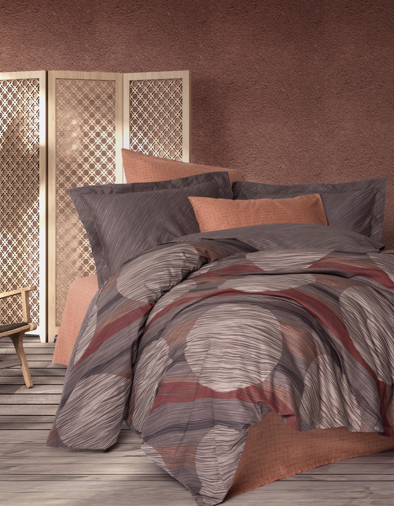 Cotton Box Modern Çift Kişilik Nevresim Takımı Fluss Tarcin Cotton Box Modern Çift Kişilik Nevresim Takımı Fluss Tarcin