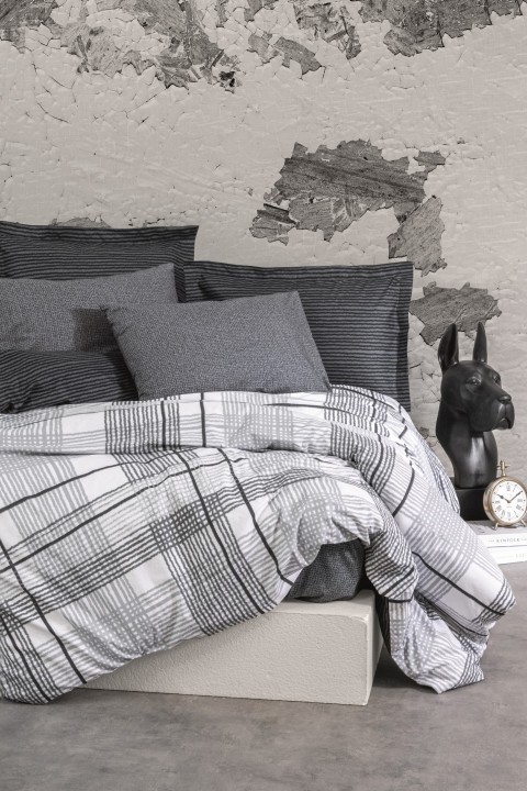 Cotton Box Modern Tek Kişilik Nevresim Takımı Will Antrasit