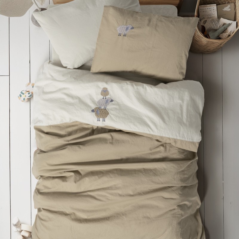 Cotton Box Nakişli Bebek Nevresim Takimi Kamp Bej