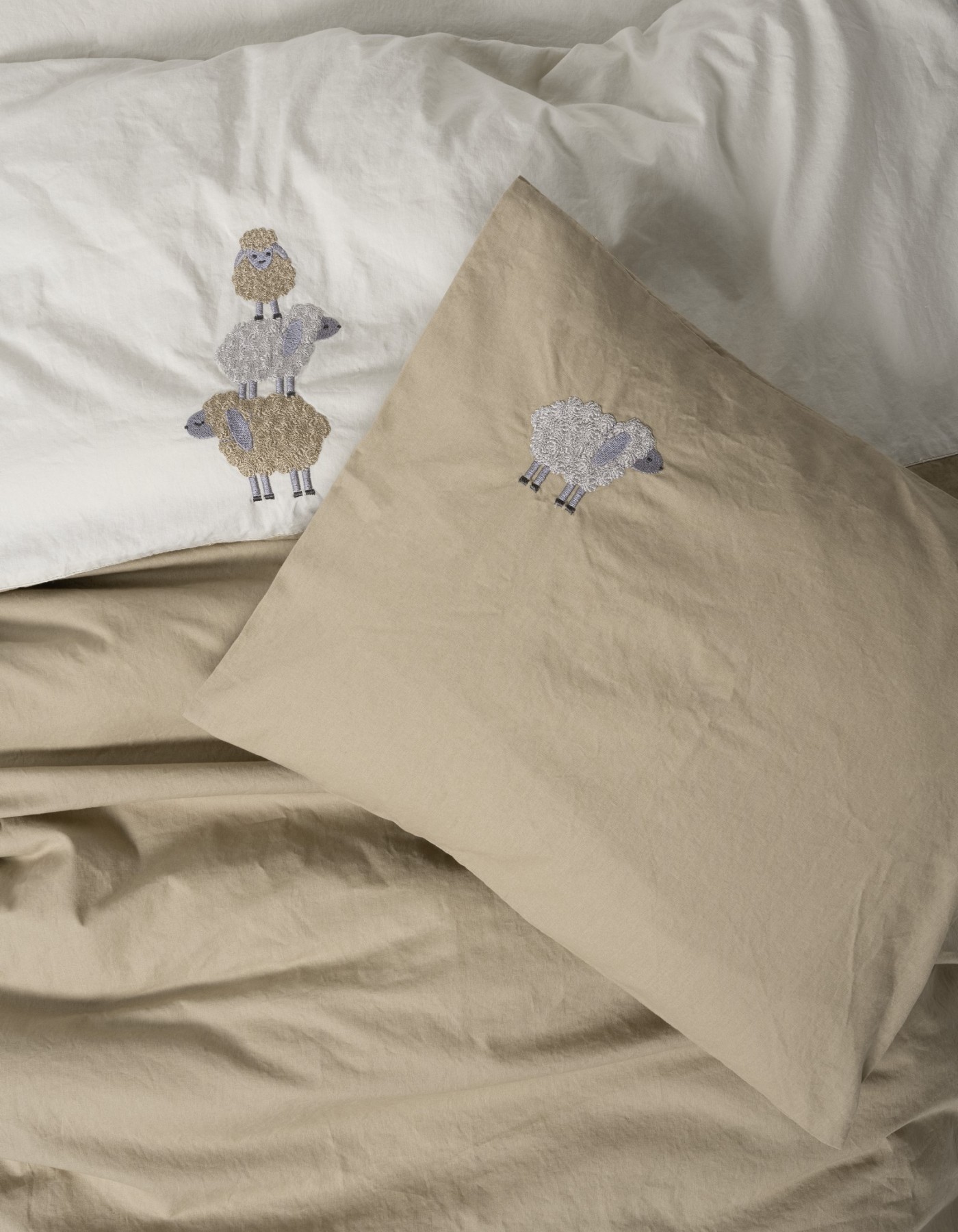 Cotton Box Nakişli Bebek Nevresim Takimi Lamp Bej