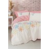 Cotton Box Puff Nakışlı Çift Kişilik Nevresim Takımı Bellis Pembe
