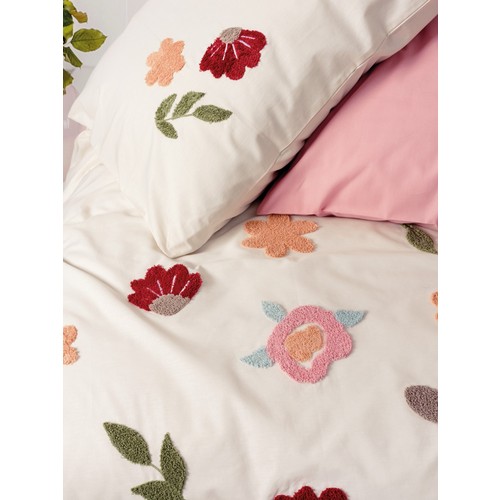 Cotton Box Puff Nakışlı Çift Kişilik Nevresim Takımı Blossom Somon Cotton Box Puff Nakışlı Çift Kişilik Nevresim Takımı Blossom Somon