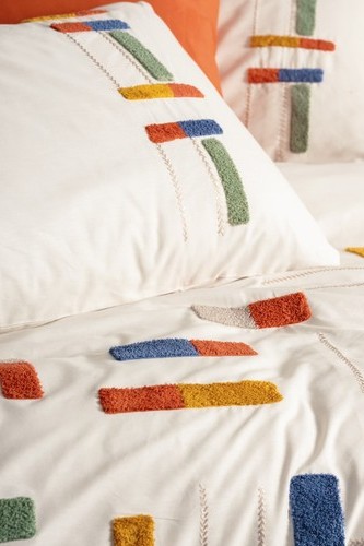 Cotton Box Puff Nakışlı Çift Kişilik Nevresim Takımı Katy Tarcin