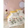 Cotton Box Puff Nakışlı Çift Kişilik Nevresim Takımı Nella Hardal