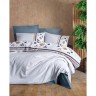 Cotton Box Puff Nakışlı Çift Kişilik Nevresim Takımı Stesso Gri
