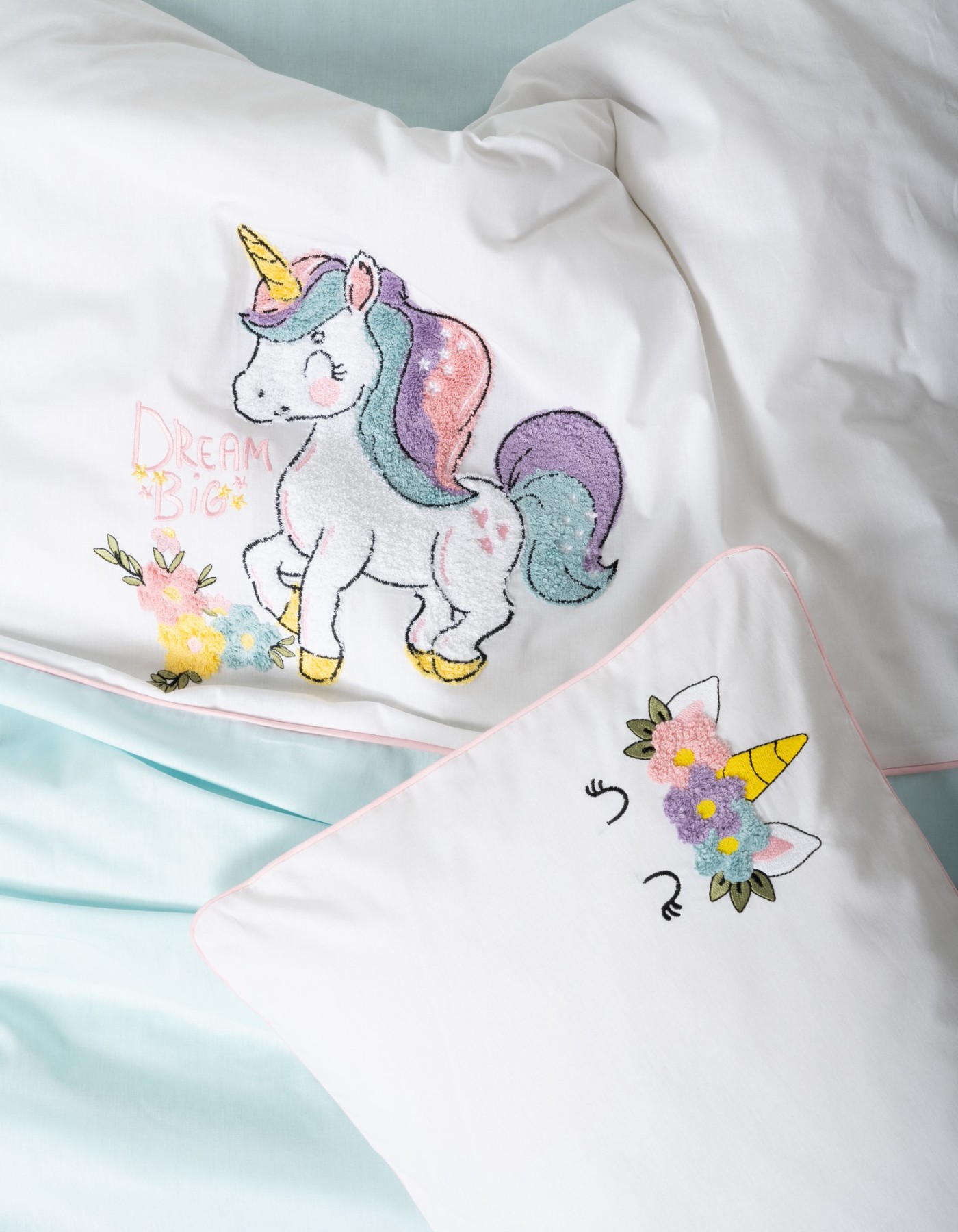 Cotton Box Punch Nakışlı Bebek Nevresim Takimi Dolly Mint