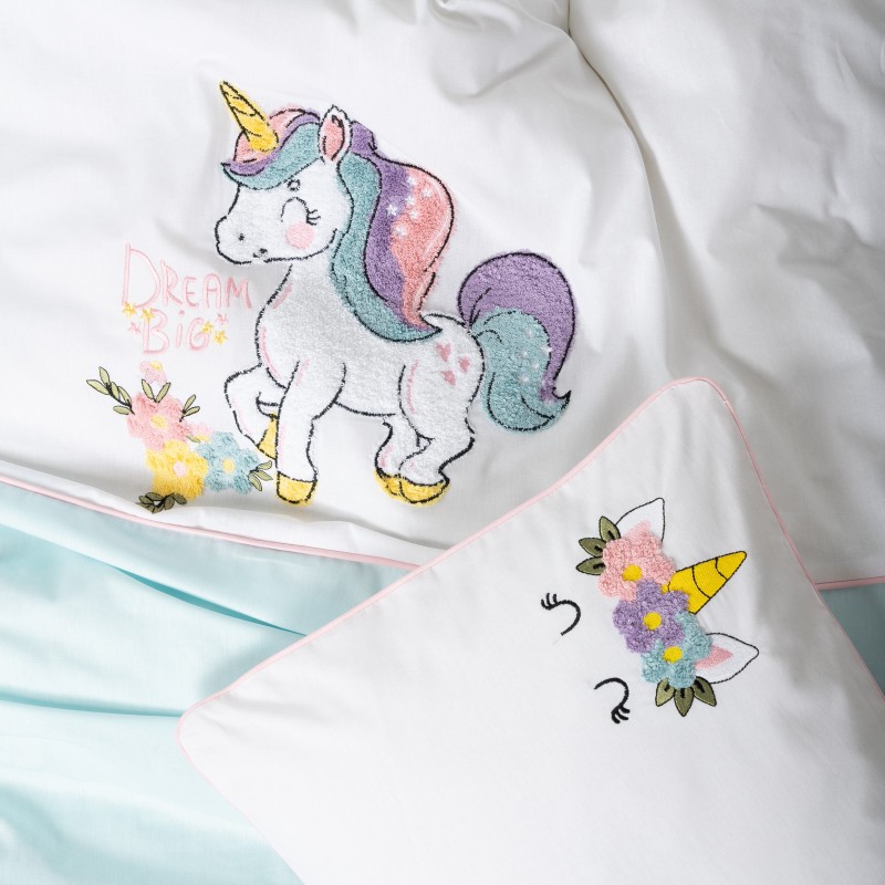 Cotton Box Punch Nakışlı Bebek Nevresim Takimi Dolly Mint