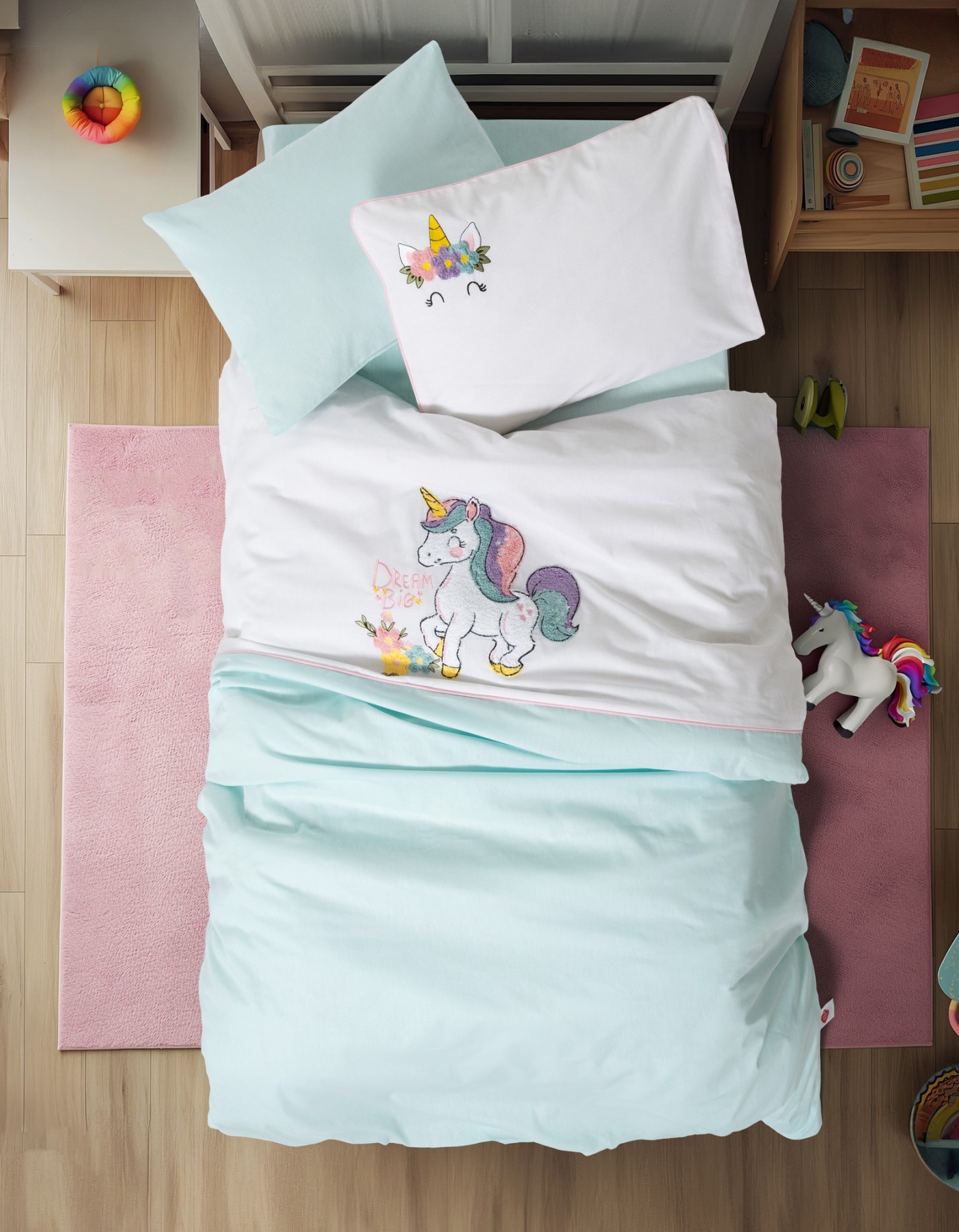 Cotton Box Punch Nakışlı Bebek Nevresim Takimi Dolly Mint