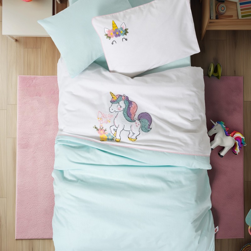 Cotton Box Punch Nakışlı Bebek Nevresim Takimi Dolly Mint